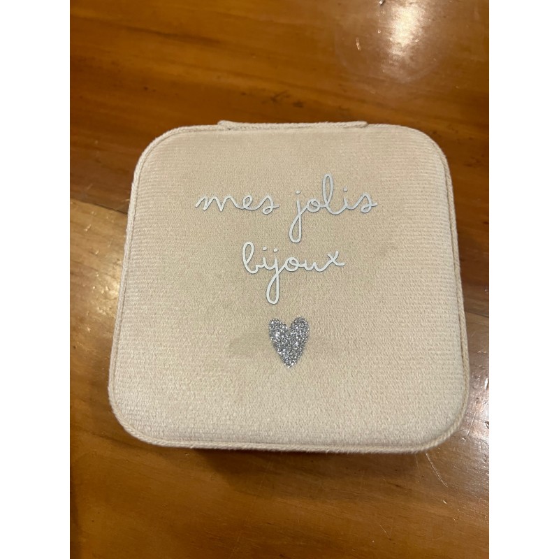 BOITE A BIJOUX CREME "MES JOLIS BIJOUX" - ATELIER WAGRAM