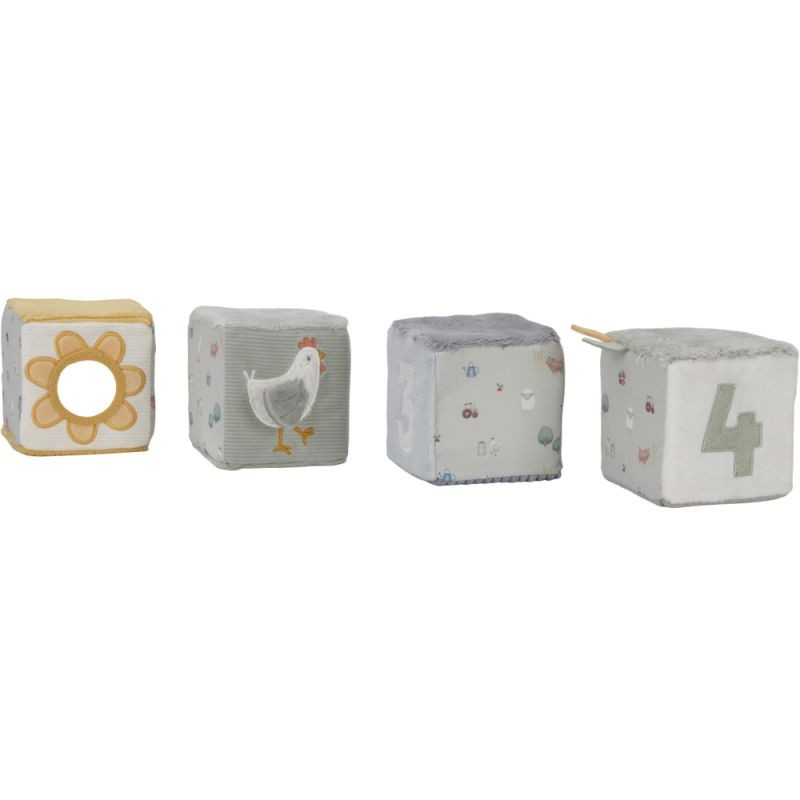 LOT DE 4 CUBES DOUX LITTLE FARM - LITTLE DUTCH