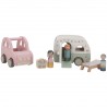 VOITURE ET SA CARAVANE ET SES ACCESSOIRES EN BOIS - LITTLE DUTCH