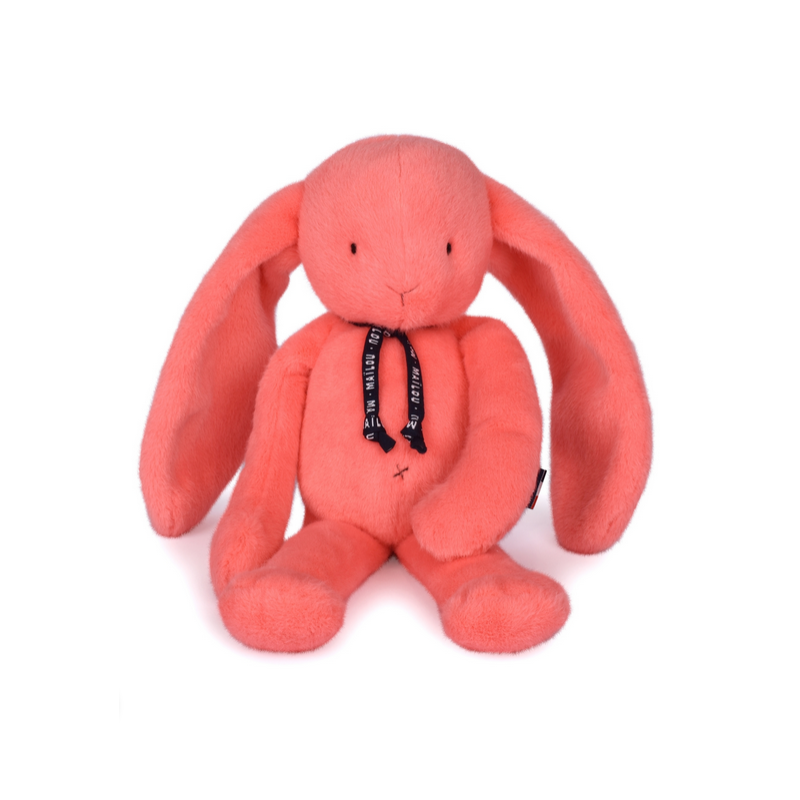 LE LAPIN MÉLOÉ 56 CM CORAIL ACIDULE - MAILOU
