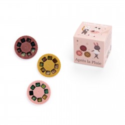 3 DISQUES POUR LAMPE A HISTOIRES "APRES LA PLUIE" - MOULIN ROTY