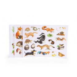 POCHETTE DE 100 STICKERS MARRON JARDINIER "LE JARDIN DU MOULIN" - MOULIN ROTY