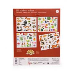 POCHETTE DE 100 STICKERS MARRON JARDINIER "LE JARDIN DU MOULIN" - MOULIN ROTY