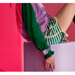 MONTRE RAYÉE LAVENDER VIOLET ET VERT - MINI KYOMO