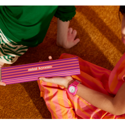 MONTRE RAYÉE RUBY PAPAYA VIOLET ET ORANGE - MINI KYOMO