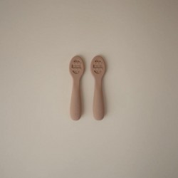 LOT DE 2 CUILLERES D'APPRENTISSAGE NATURAL / SHIFTING SAND - MUSHIE