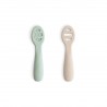 LOT DE 2 CUILLERES D'APPRENTISSAGE CAMBRIDGE BLUE / SHIFTING SAND - MUSHIE