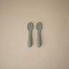 LOT DE 2 CUILLERES D'APPRENTISSAGE CAMBRIDGE BLUE / SHIFTING SAND - MUSHIE