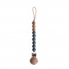 ATTACHE TETINE PERLES BOIS ET SILICONE "IRON" - MUSHIE