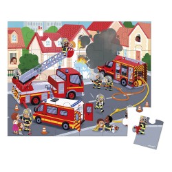VALISETTE PUZZLE "POMPIERS" - JANOD