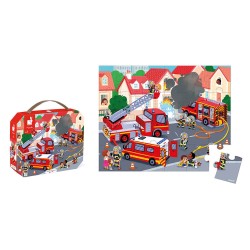 VALISETTE PUZZLE "POMPIERS" - JANOD