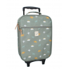 VALISE A ROULETTES VERTE / DINOSAURES - KIDZROOM