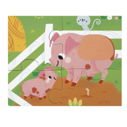 PUZZLE TACTILE "LA FERME" - JANOD