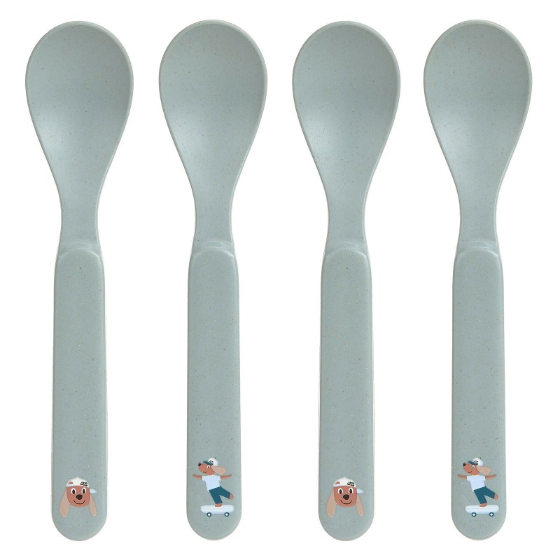 SET DE 4 CUILLERES EN CELLULOSE "TINY TEAM CHIEN" - LASSIG