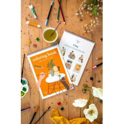 CARNET DE COLORIAGE A4 "COSY" - MAISON JOLIETTE