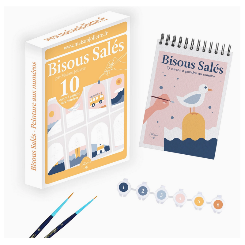 PEINTURE AUX NUMEROS "BISOUS SALÉS" - MAISON JOLIETTE