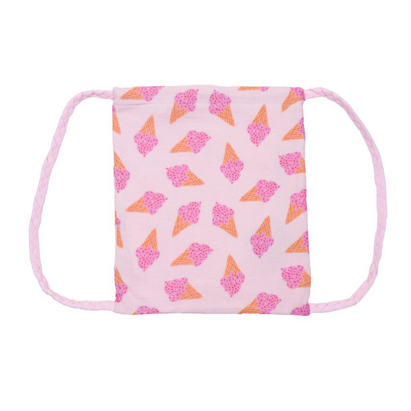 SAC À DOS ENFANT EN GAZE DE COTON "CORNETS DE GLACE" - BB AND CO