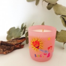 BOUGIE ROSE PARFUMÉE "BANG BANG" - HIRONDELLE ET COMPAGNIE