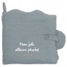 MINI ALBUM PHOTOS GAZE DE COTON NUAGE VERT DE GRIS - BB AND CO