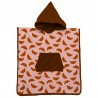 PONCHO DE BAIN EN BAMBOU ET GAZE DE COTON "CROISSANTS" 3/5 ANS - BB AND CO