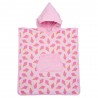 PONCHO DE BAIN EN BAMBOU ET GAZE DE COTON "CORNETS DE GLACE" 3/5 ANS - BB AND CO