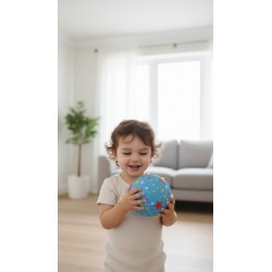 BALLON EN CAOUTCHOUC 13 CM "ETOILES FILANTES" - LITTLE L