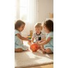 BALLON EN CAOUTCHOUC CORAIL 13 CM "OISEAUX" - LITTLE L