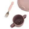COFFRET VAISELLE SILICONE PEEKABOO ROSE - DONE BY DEER -