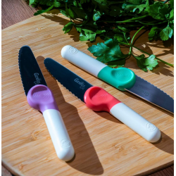 COUTEAU EDUCATIF GENIUS CUT CREME MYRTILLE - LES PETITS ARCHITECTES