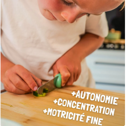 COUTEAU EDUCATIF GENIUS CUT CREME MYRTILLE - LES PETITS ARCHITECTES