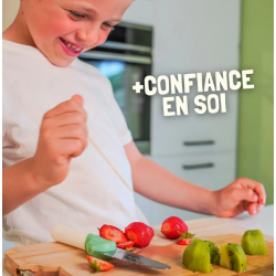 COUTEAU EDUCATIF GENIUS CUT CREME MYRTILLE - LES PETITS ARCHITECTES