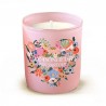 BOUGIE ROSE PARFUMÉE"LE BONHEUR EST PARTOUT" - HIRONDELLES ET COMPAGNIE