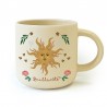 MUG CERAMIQUE ROND BEIGE - LE SOLEIL "BRILLANTE" - HIRONDELLES ET COMPAGNIE