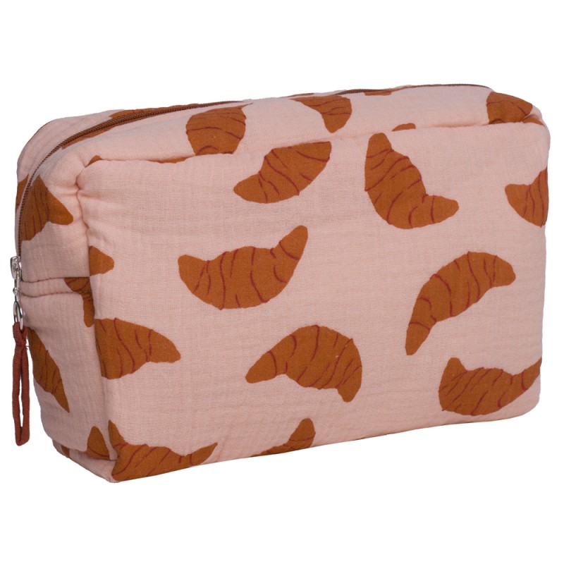 TROUSSE DE TOILETTE EN GAZE DE COTON "CROISSANTS" - BB AND CO