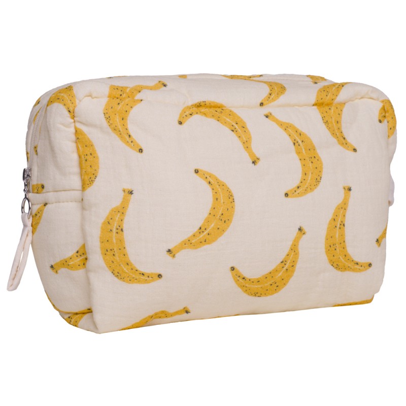 TROUSSE DE TOILETTE EN GAZE DE COTON "BANANES" - BB AND CO