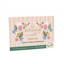 FEUILLES DE SAVON PARFUMEES "LE BONHEUR EST PARTOUT" - HIRONDELLES ET COMPAGNIE
