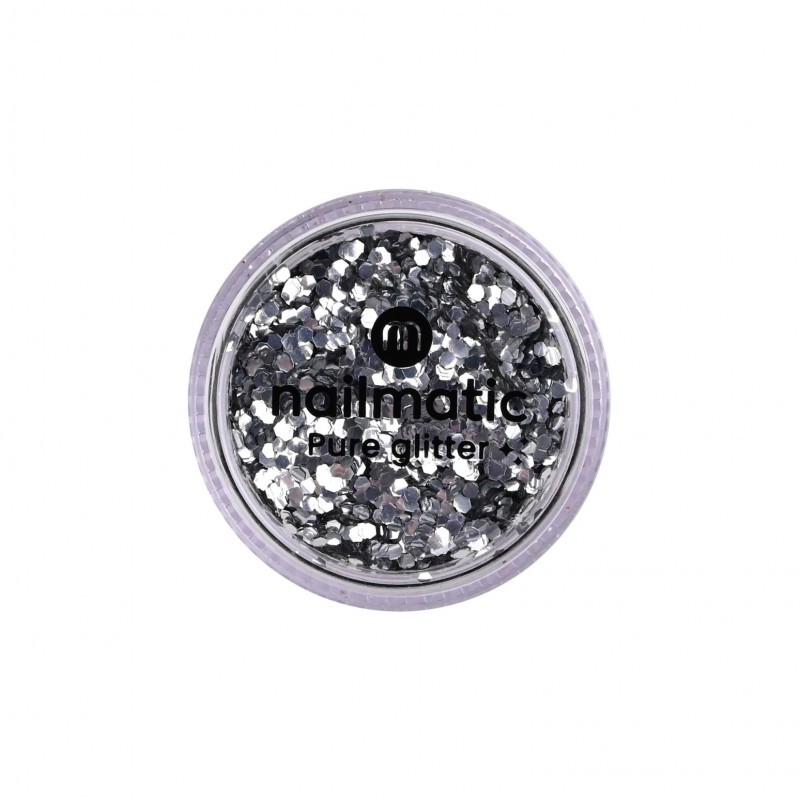 GRANDES PAILLETTES ARGENTEES BIODEGRADABLES - NAILMATIC