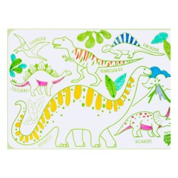 MINI SET DE TABLE A COLORIER PLAY MAT DINO - SUPER PETIT