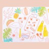 MINI SET DE TABLE A COLORIER PLAY MAT FLORIDE - SUPER PETIT