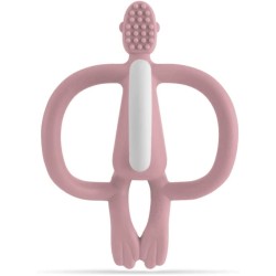 SINGE DE DENTITION EN SILICONE ROSE POUDRE - MATCHSTIK MONKEY