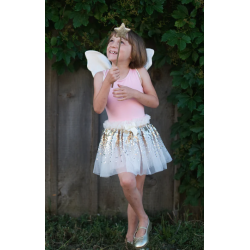 SET JUPE ET AILES SEQUINS DORES 4/6 ANS - GREAT PRETENDERS