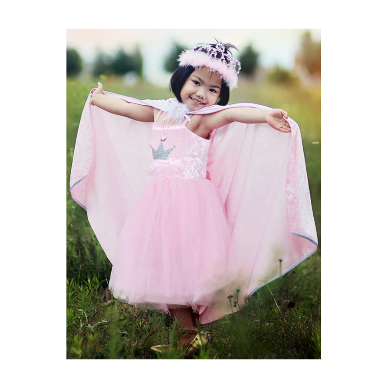 Robe de Princesse Rose Déguisement Enfant 5/6 Ans Great Pretenders