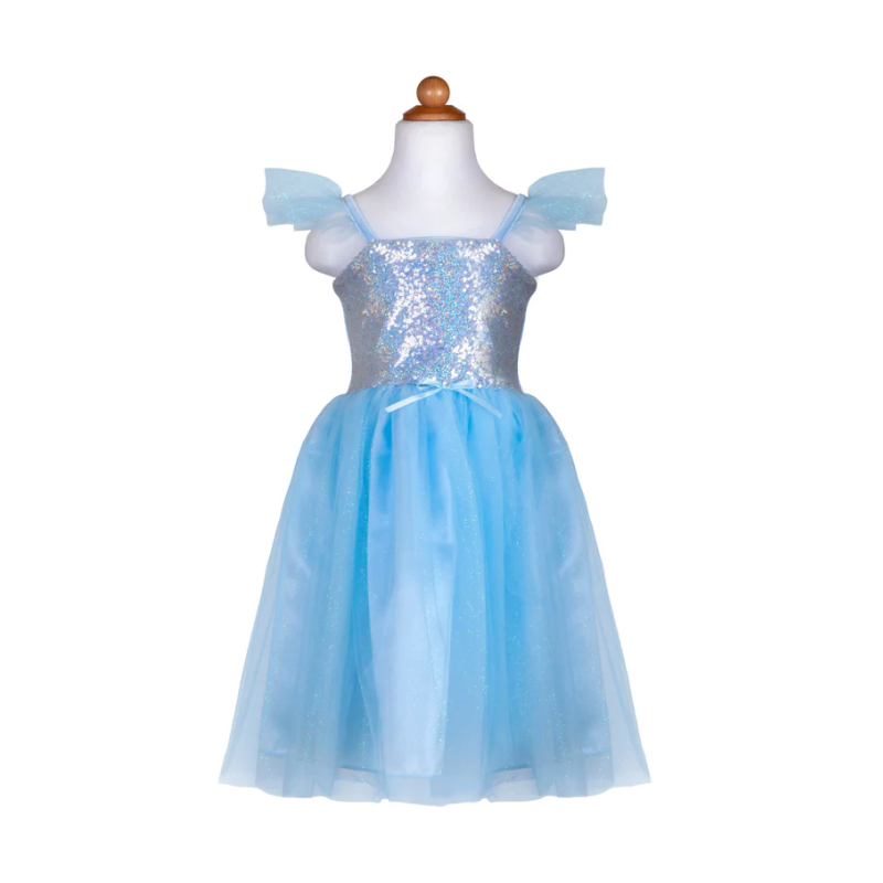 DEGUISEMENT ROBE SEQUINS BLEU 7/8 ANS - GREAT PRETENDERS