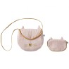 SAC et PORTE MONNAIE CHAT ROSE - BB AND CO