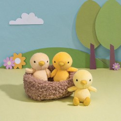 3 POUSSINS DANS LEUR NID - JELLYCAT
