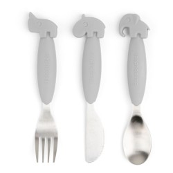 SET COUVERTS SILICONE GRIS