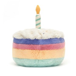 GATEAU D'ANNIVERSAIRE ARC EN CIEL AMUSEABLES RAINBOW BIRTHDAY CAKE LARGE - JELLYCAT