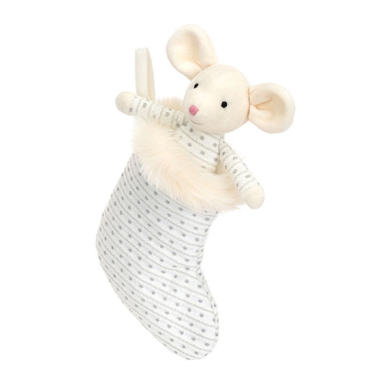 SOURIS DANS SA CHAUSSETTE SHIMMER STOCKING MOUSE - JELLYCAT