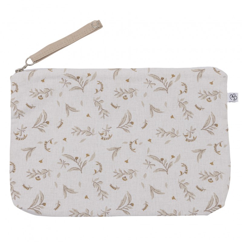 BABY TROUSSE IMPRIMÉE FEUILLES BLANC / BISCUIT - BB and CO