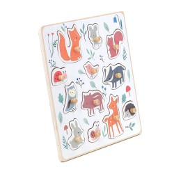 PUZZLE BOUTONS ANIMAUX MONDE - VILAC